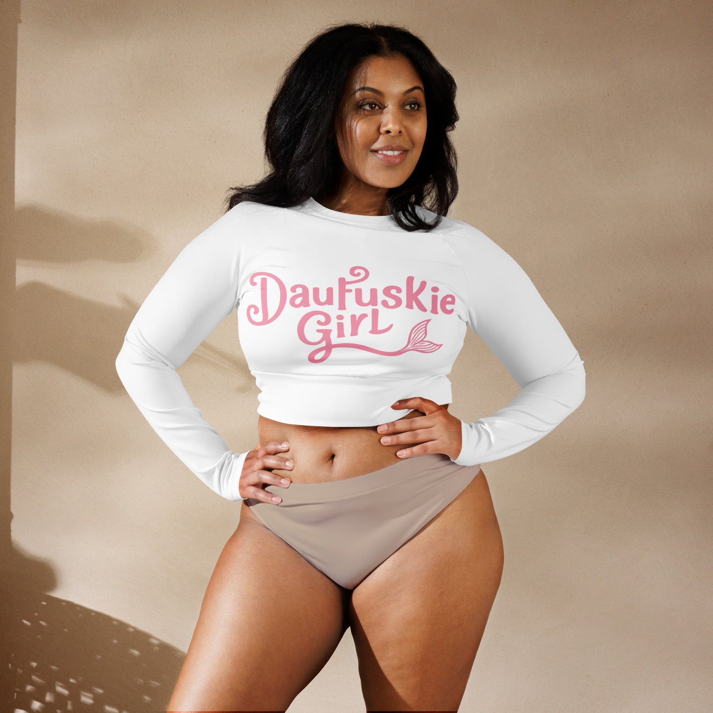 Daufuskie Girl Recycled long-sleeve crop top